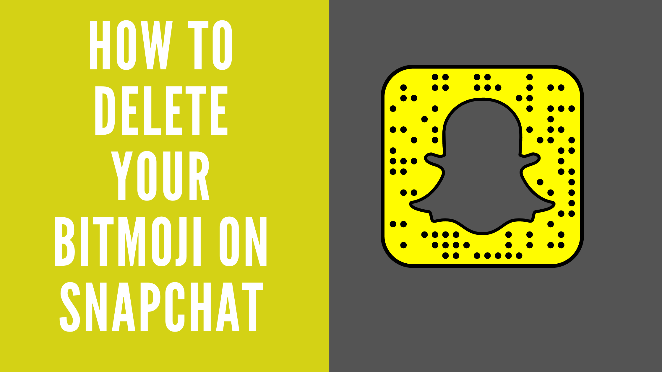 How To Delete Your Bitmoji On Snapchat