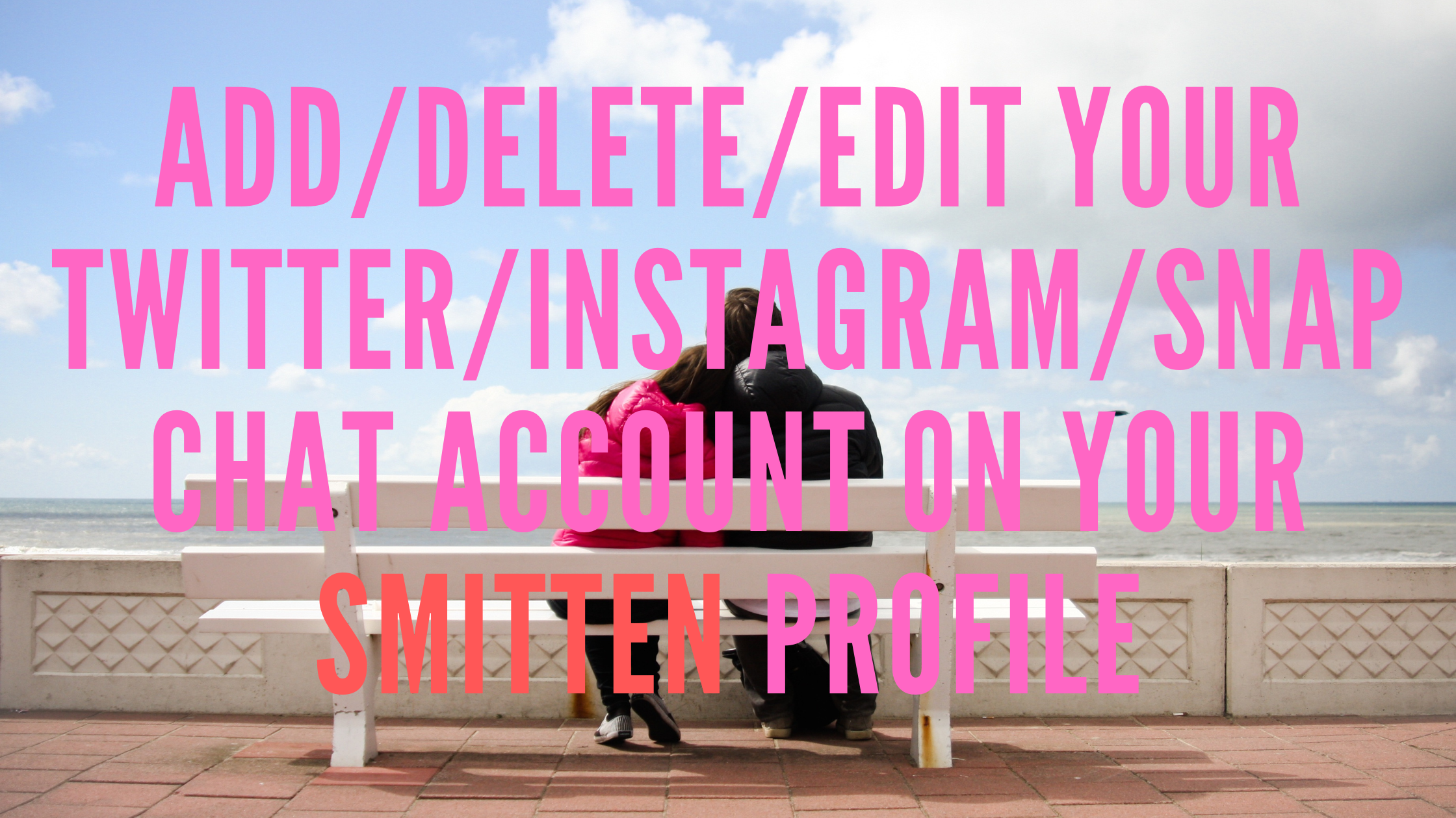 How Do You Add/Delete/Edit Your Twitter/Instagram/Snapchat Account On Your Smitten Profile
